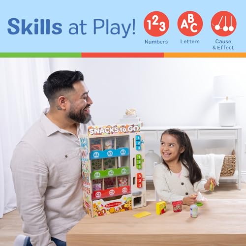 Wooden Vending Machine Toy with Play Food and Play Money U258640