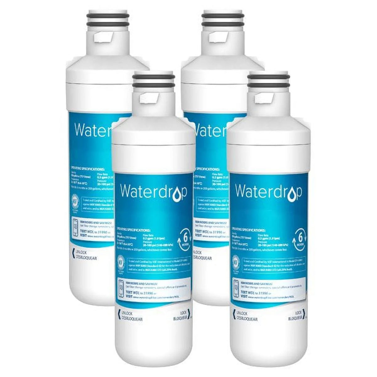 Refrigerator Water Filter, Pack of 4 N231