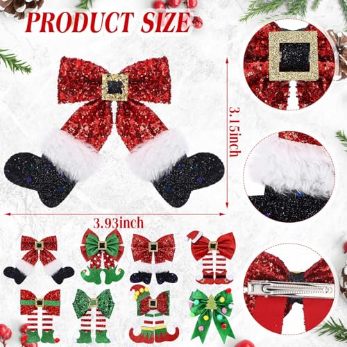 4 Pack Christmas Hair Clips G2025