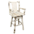 24" Counter Height Wood Swivel Barstool in Natural G157980