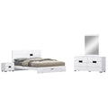 4-Piece White Wood Queen Bedroom Set H94460