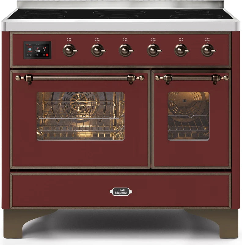 Burgundy 40 Induction Range with Electric Oven N928