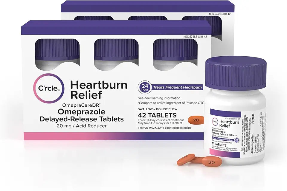 Omeprazole 20mg Delayed-Release Tablets 84 Ct S7462