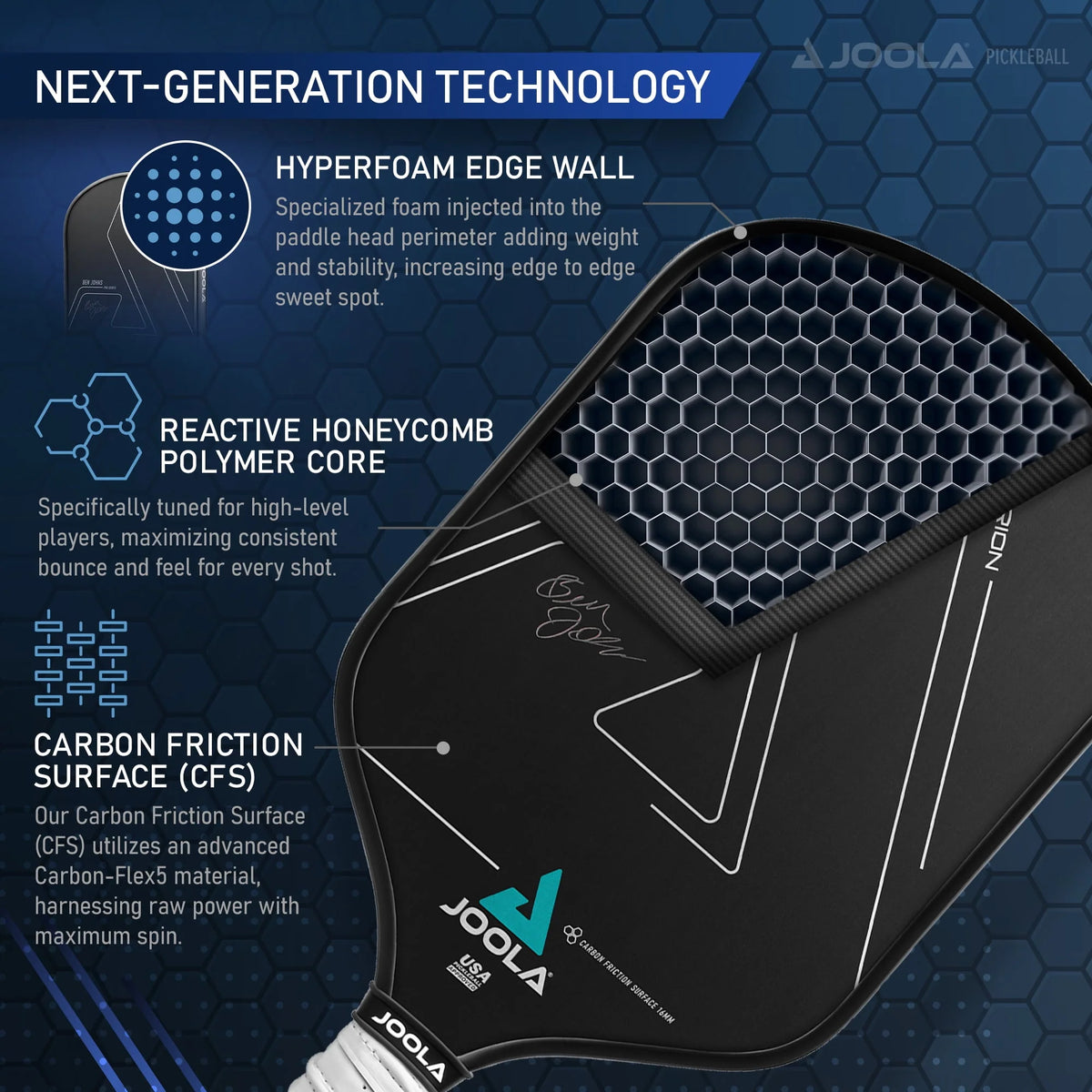 Black Carbon Surface Pickleball Paddle W4512