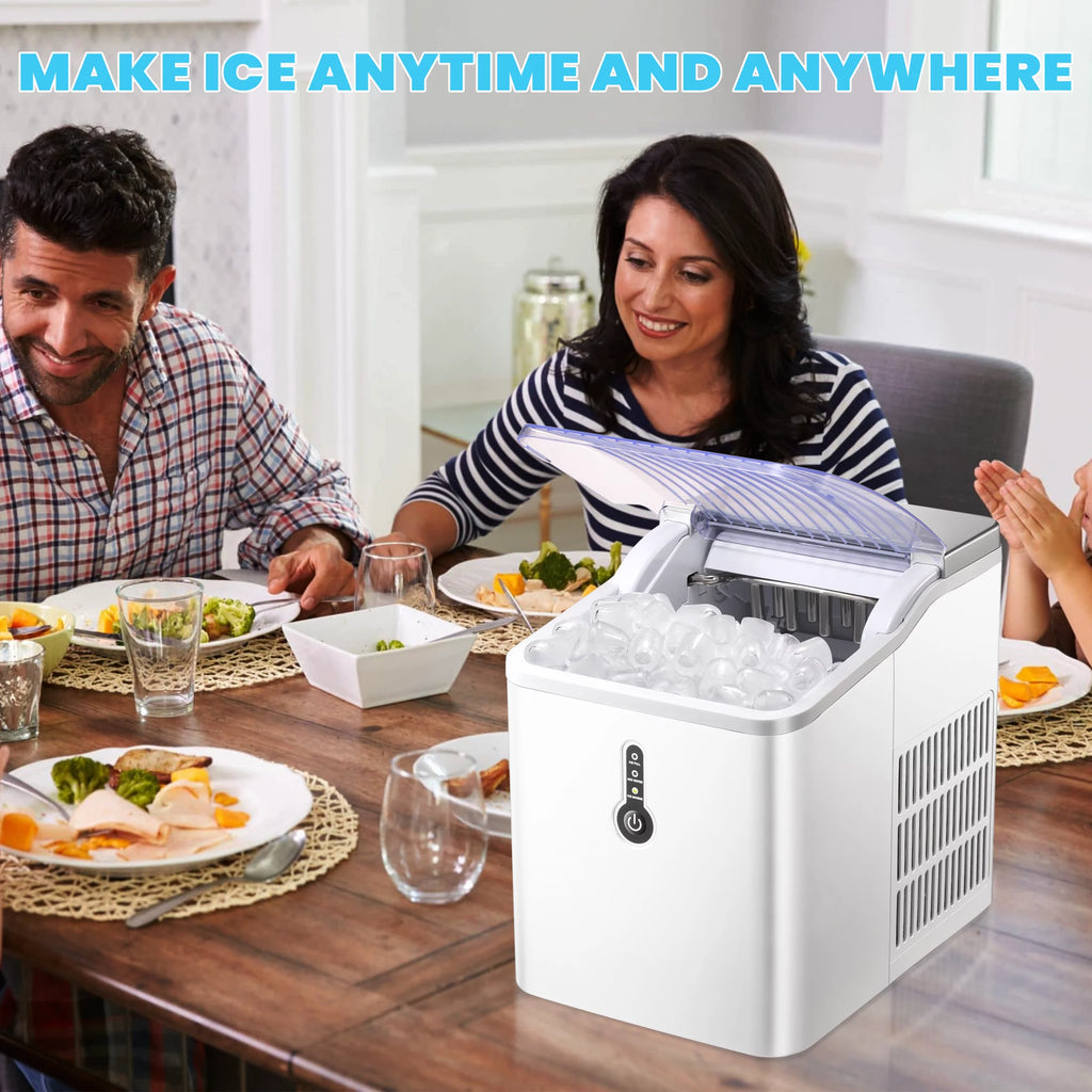 Portable Countertop Ice Maker with Basket & Ice Scoop J9488