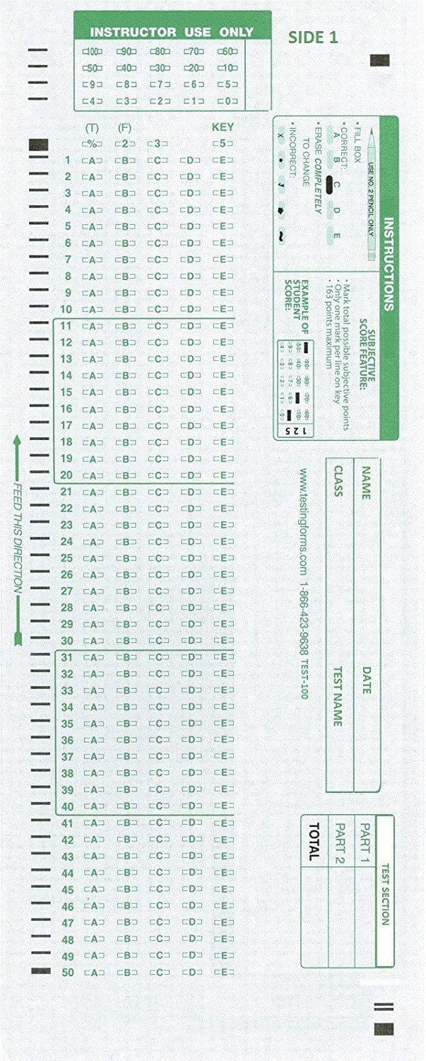Compatible Testing Forms 50 Sheet Pack F845967