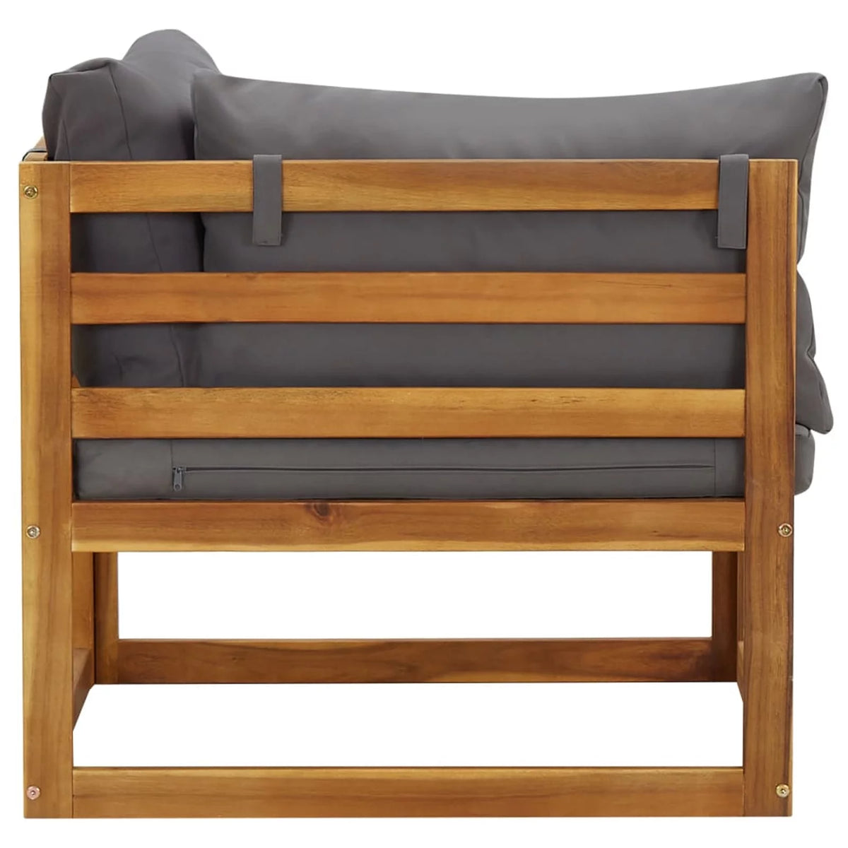 2 Piece Acacia Wood Sectional Corner Sofa Set Q27888