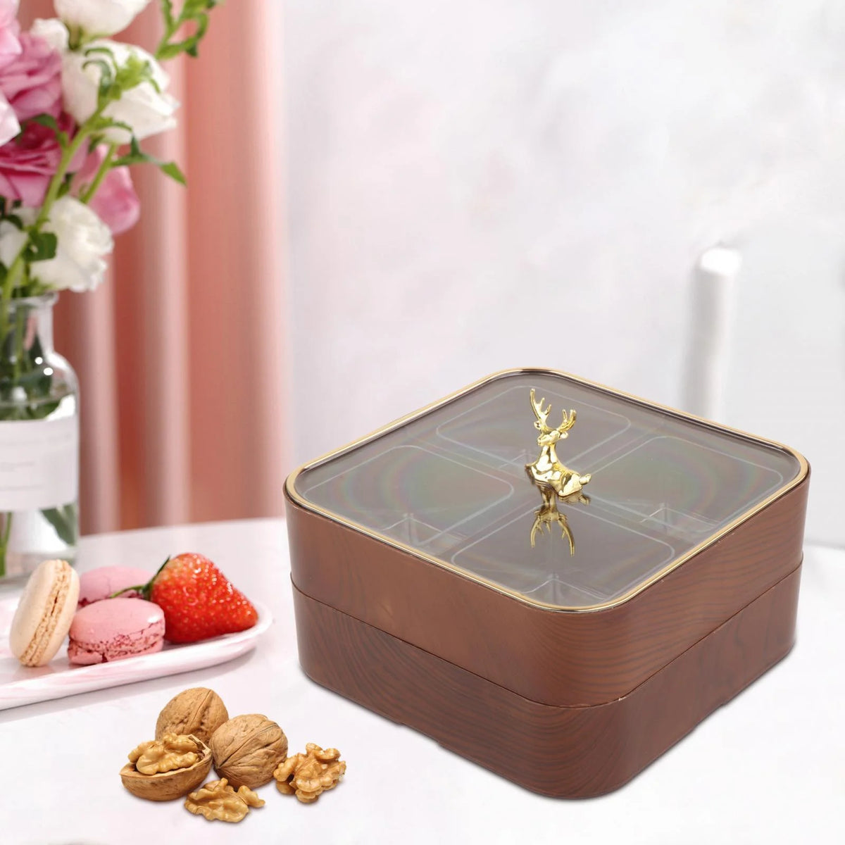 Dried Fruit Snack Candy Tray with Cover P38852