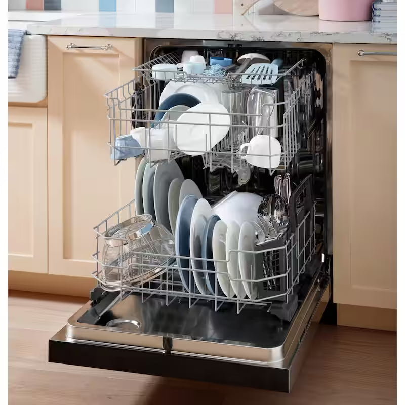24 in. Built-In Tall Tub Dishwasher in Stainless with 3rd Rack Q487304