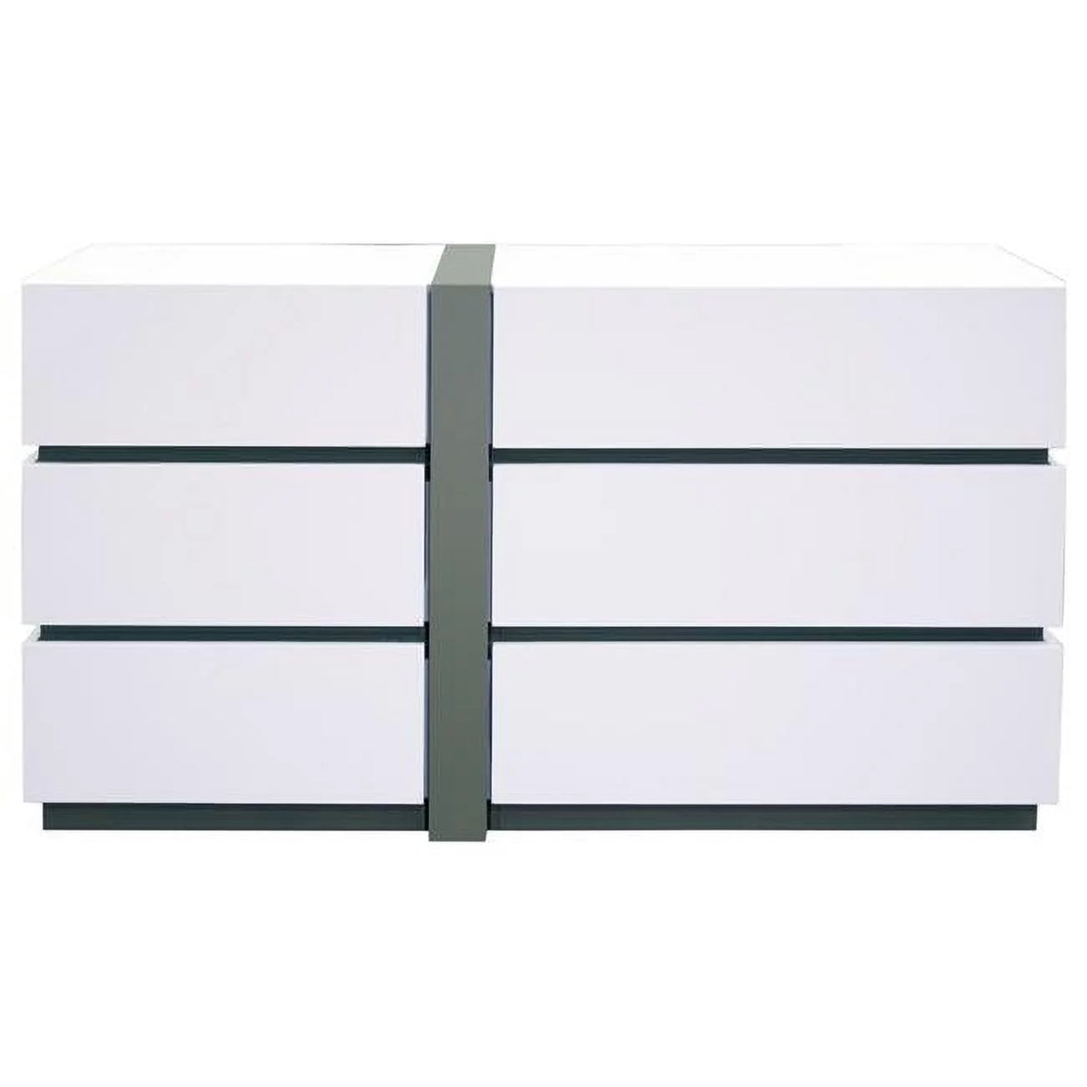 White 6-Drawer Engineered Wood Dresser J515