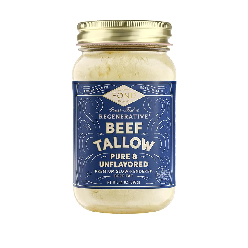 Grass-fed Beef Tallow 14 Ounce Pack of 4 O4523