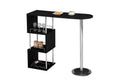 Chrome Finish Bar Table with Storage Shelves C4028