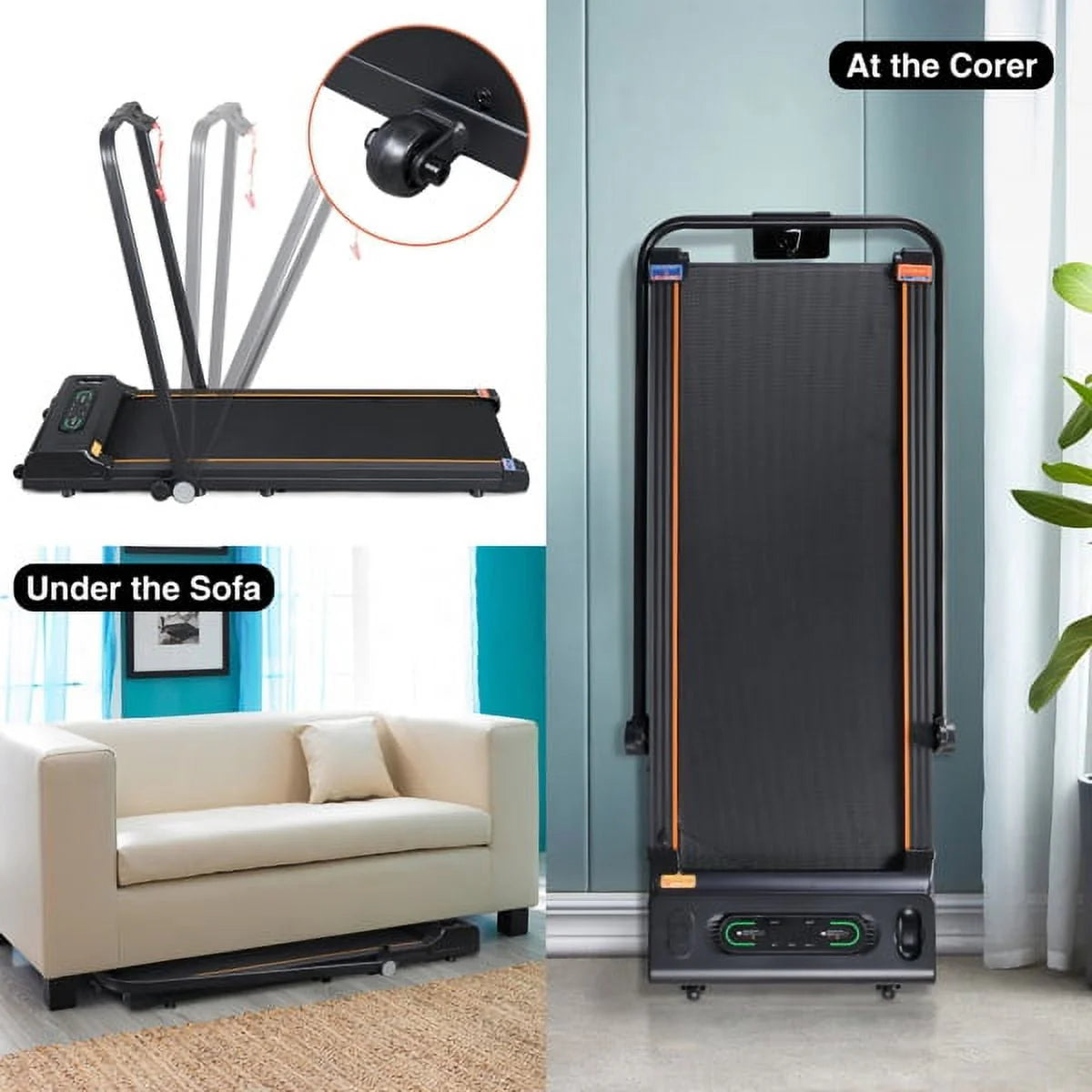 Folding Electric Treadmill with LCD Monitor L6529