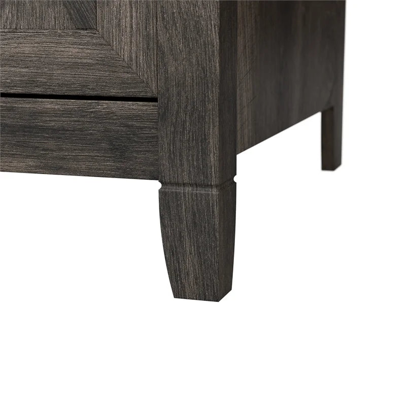 Gray 2 Drawer Wood File Cabinet H88242