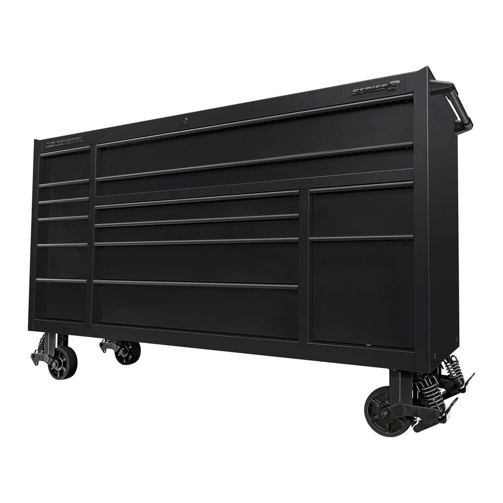 72 in. x 22 in. Slate Gray Triple-Bank Roll Cab B76634