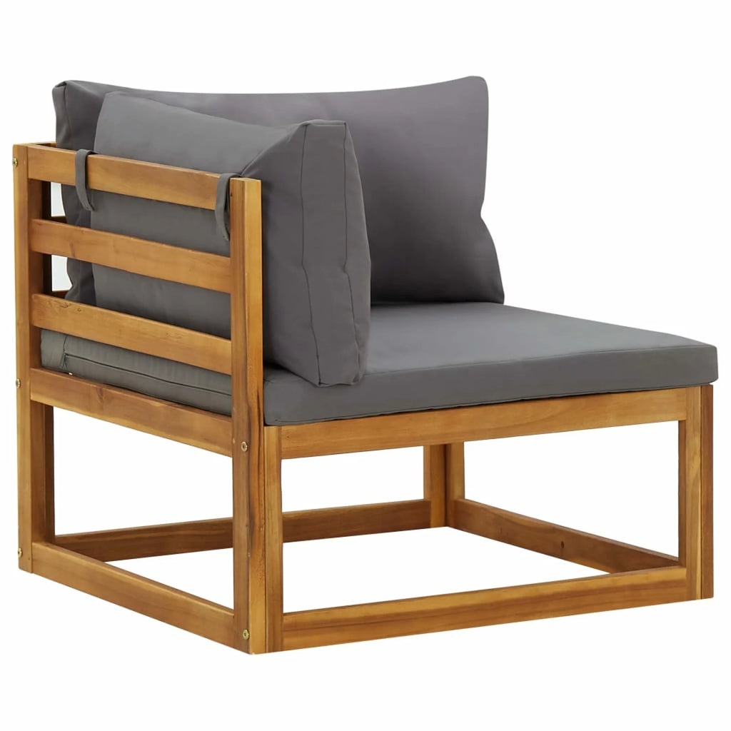 2 Piece Acacia Wood Sectional Corner Sofa Set Q27888