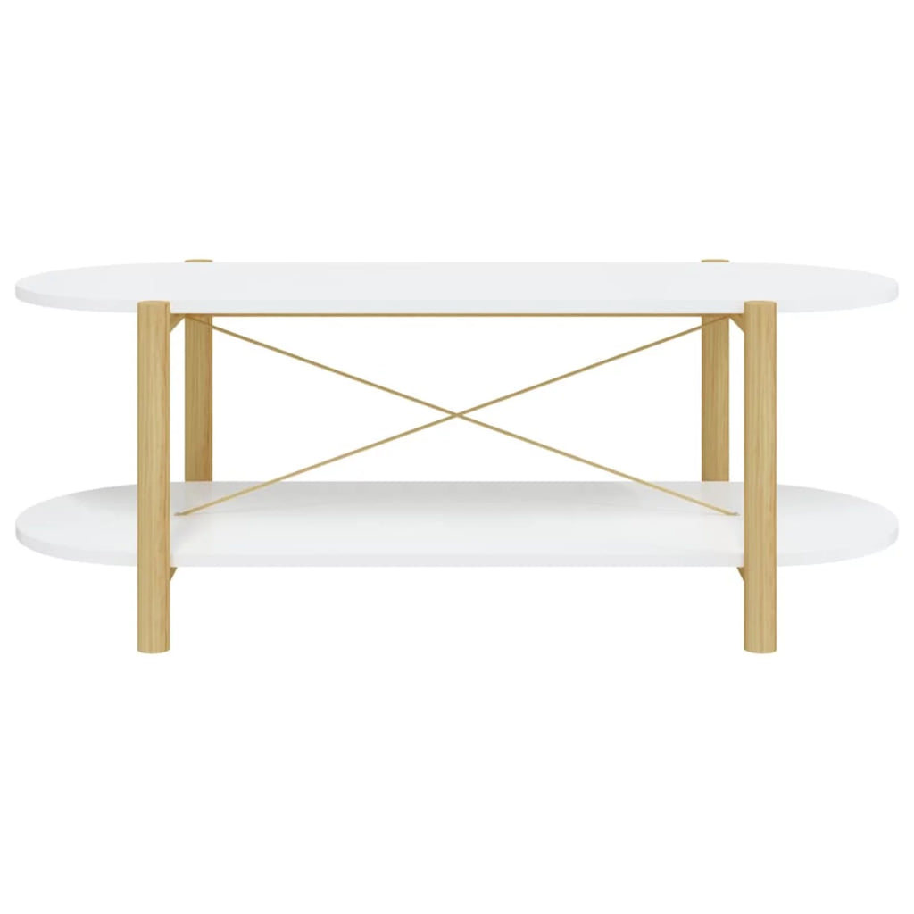 White Engineered Wood Coffee Table U2606