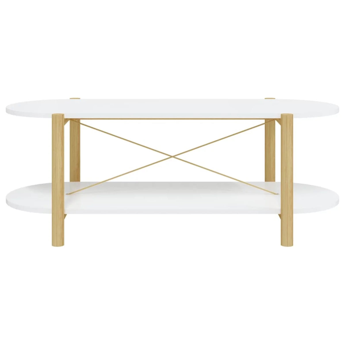 White Engineered Wood Coffee Table U2606