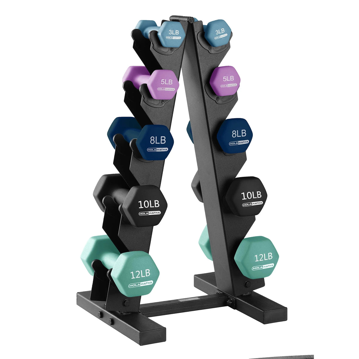 Neoprene Dumbbell Weight Set with Rack Z401988
