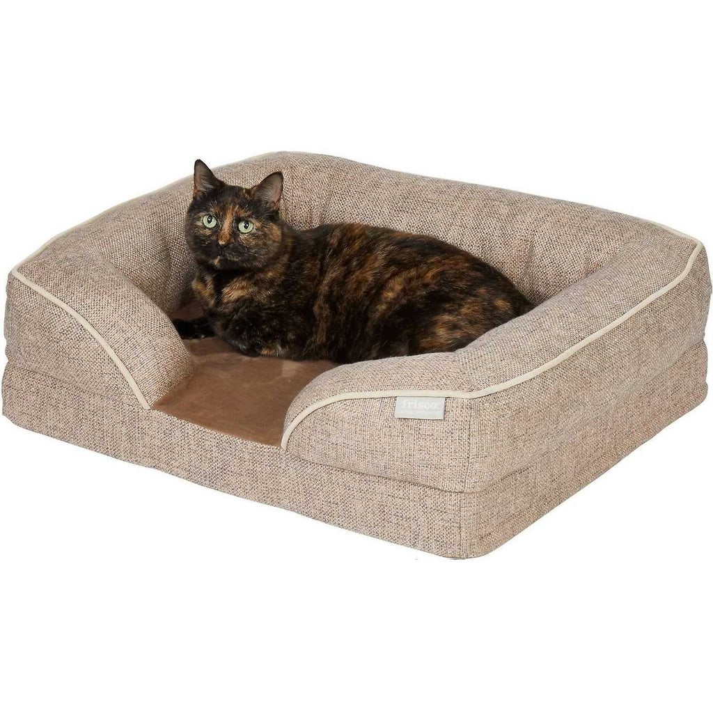 Plush Orthopedic Bolster Cat Dog Bed with Removable Cover D35488