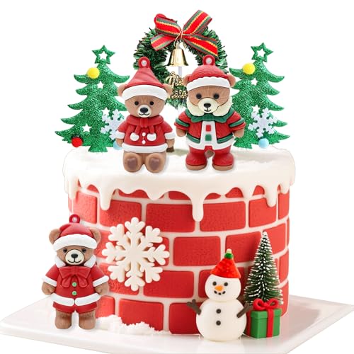 7 Pack Merry Christmas Cake Toppers L569349