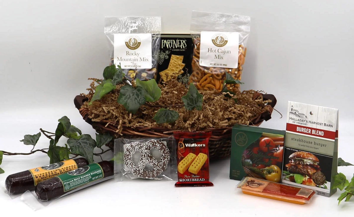 Camping Themed Basket Filled With Snacks & Treats 6 Pounds K6902