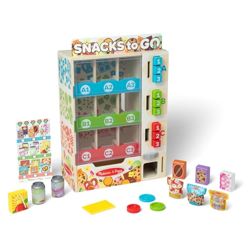 Wooden Vending Machine Toy with Play Food and Play Money U258640