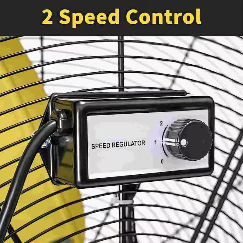 Industrial Drum Fan, 18600 CFM High Velocity 2 Speed 3/5 HP Heavy-Duty Metal Air Circulator G78215