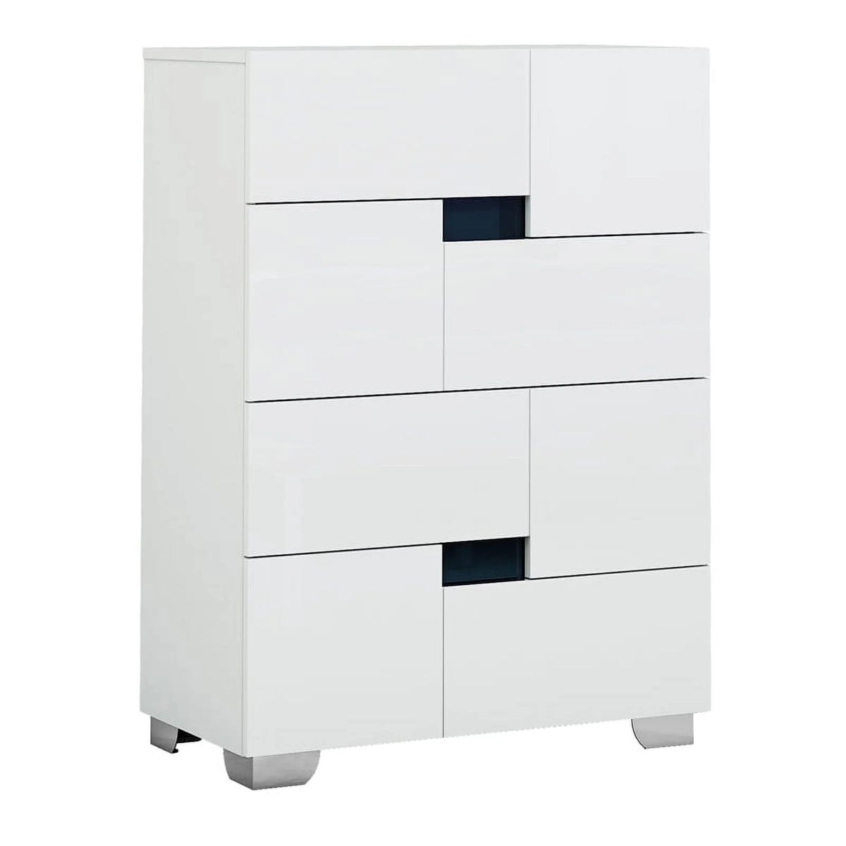 4-Piece White Wood Queen Bedroom Set H94460