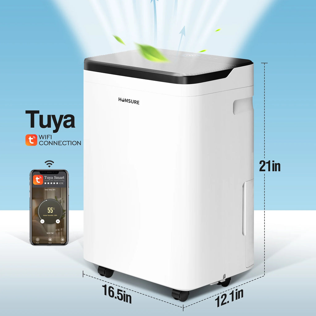 Wifi Dehumidifier 70 Pint 4500 Sq. Ft. White S99717