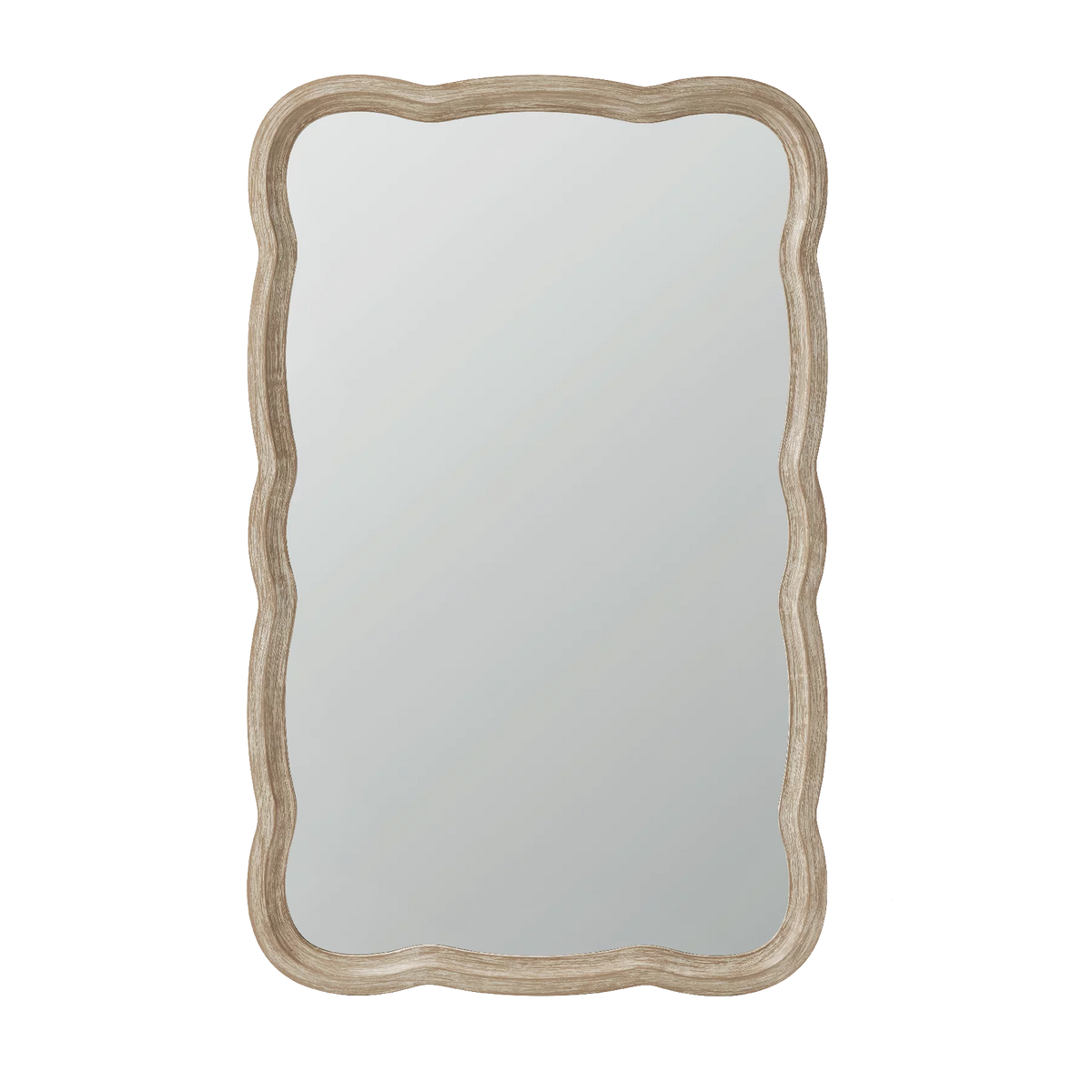 Curved Wood Frame Accent Mirror Z78618