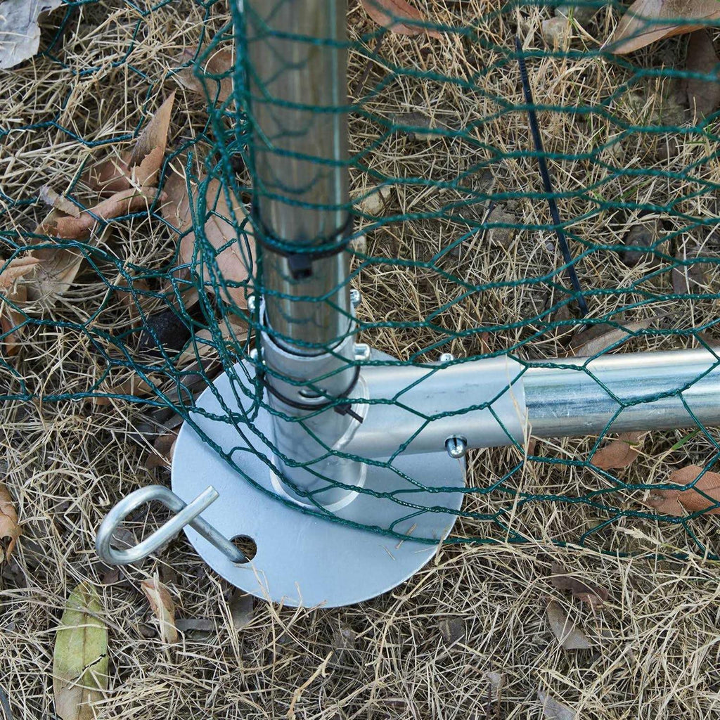 Large Metal Chicken Coop with Run and Waterproof Cover H625