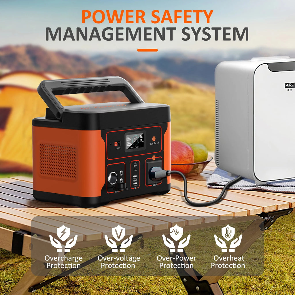 Portable Power Station 600W 550Wh LiFePO4 Battery W3038