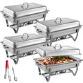 9L Stainless Steel Full Size Rectangular Chafing Dish 4 Packs Y4208
