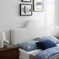King/California King White Velvet Headboard O494