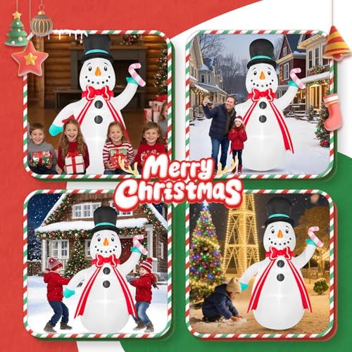 5 FT Christmas Inflatable Snowman Outdoor Decoration with LEDs K4157