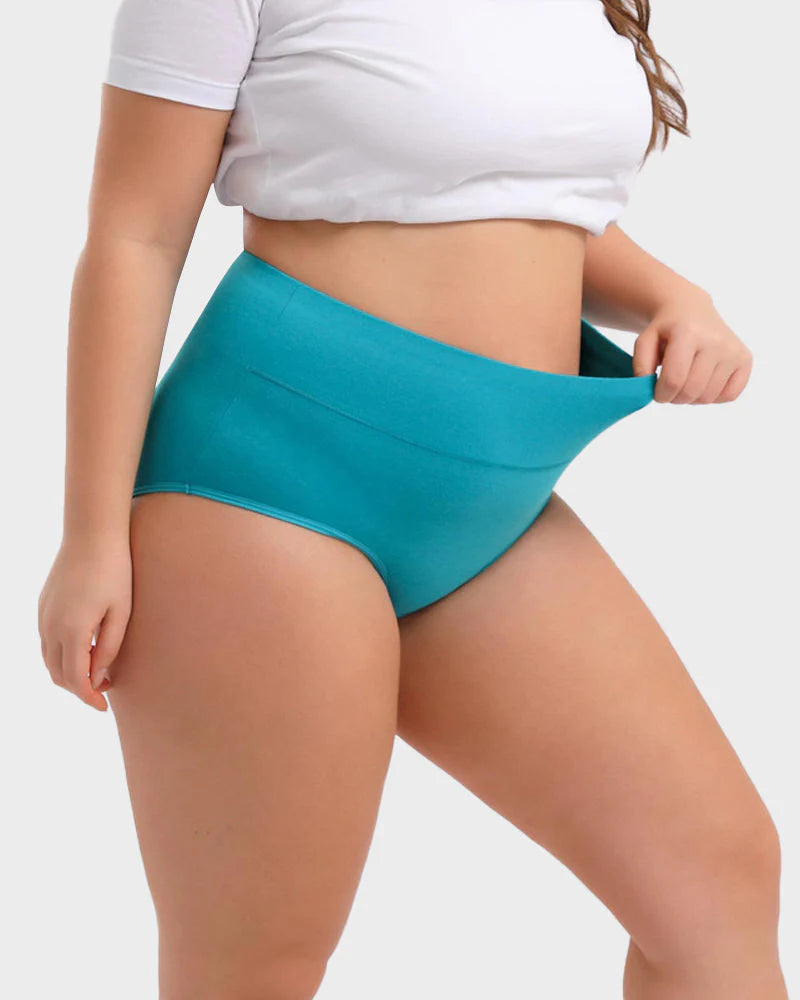 High-Waisted Full Coverage Cotton Briefs 4 Pack Z648174