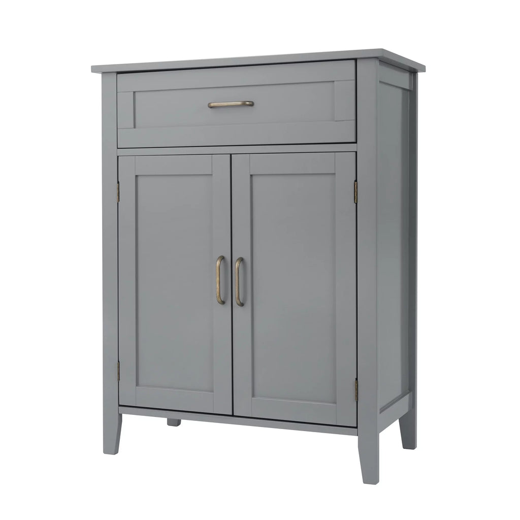 Gray Wooden Floor Storage Cabinet U452