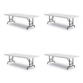 Adjustable Folding Tables, Rectangular, 60" x 30" x 22" to 32", Gray Top, Black Legs F7466
