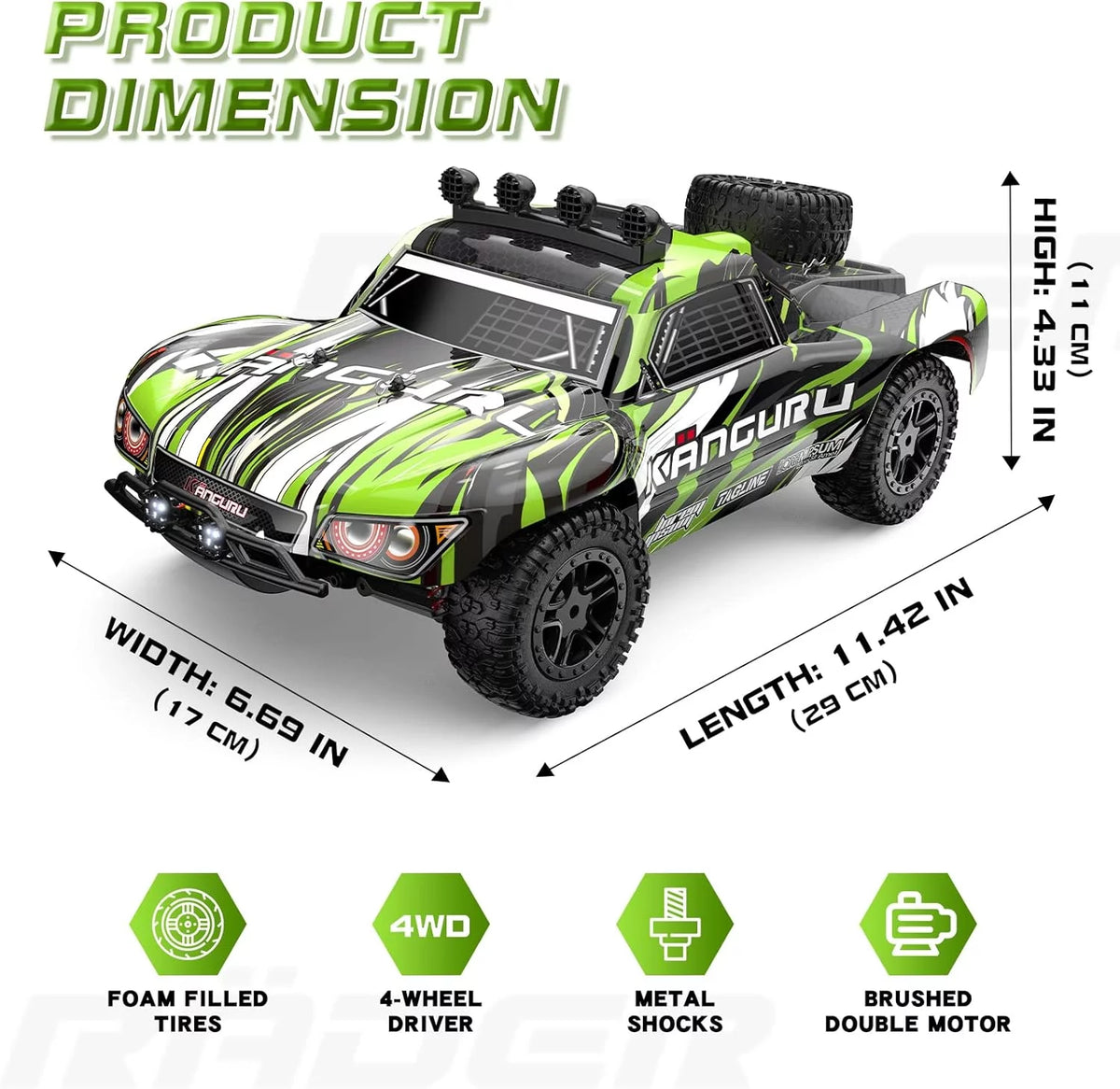 1:18 Scale High Speed Remote Control Car 4x4 Off Road Monster Car O994024