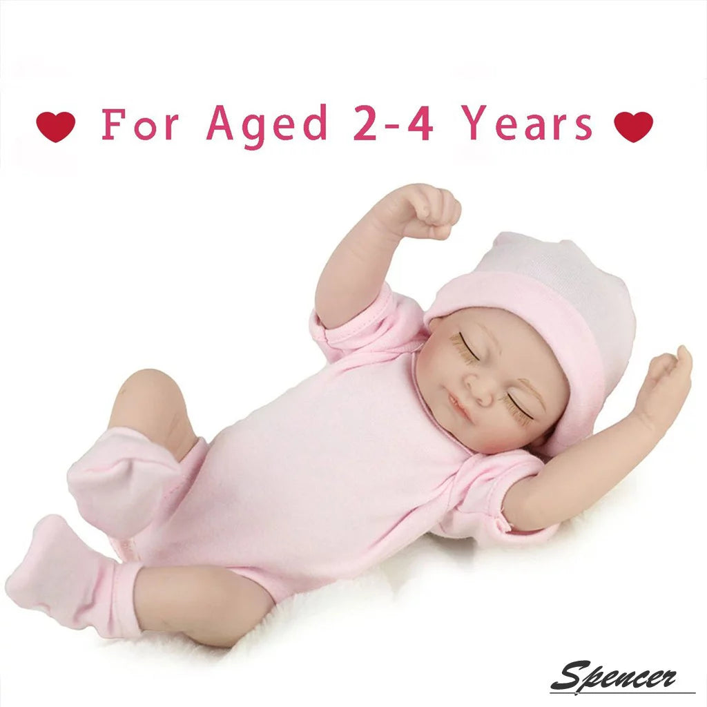 11" Lifelike Silicone Vinyl Newborn Baby Doll Q772210