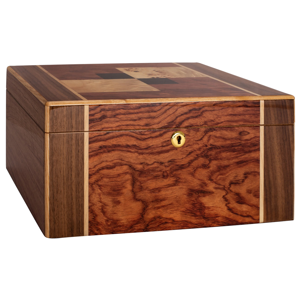 Desktop Cigar Humidor, High-Gloss Walnut A828431