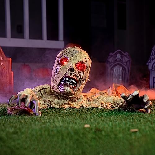 Halloween Outdoor Decoration with Light-up Eyes and Creepy Sound C653