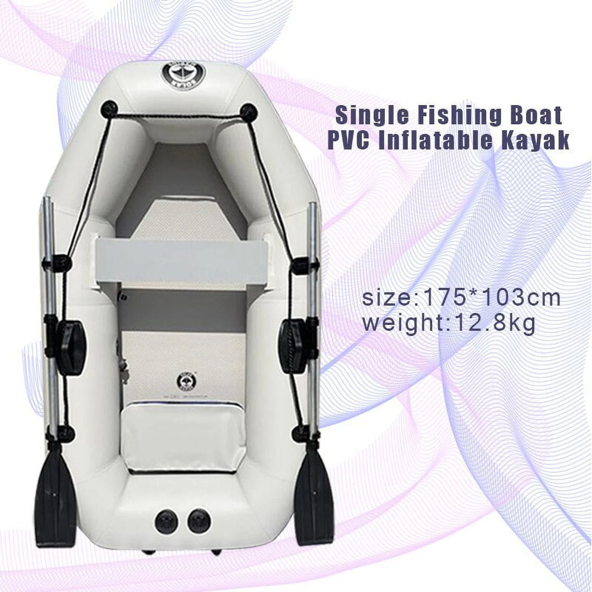 1 Person Inflatable Rowing Boat Kayak Canoe Raft Dinghy I843