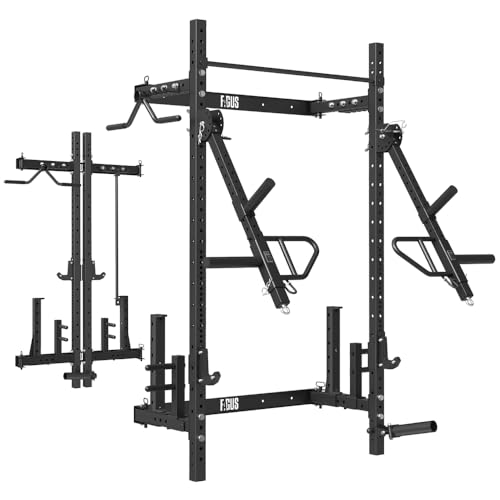 Folding Wall Mounted Squat Rack with Pull-Up Bar X314797