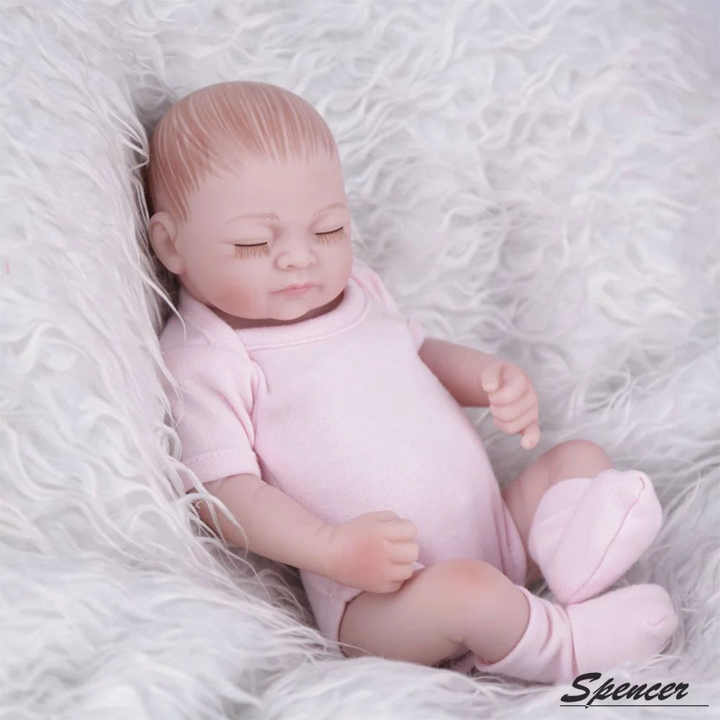 11" Lifelike Silicone Vinyl Newborn Baby Doll Q772210