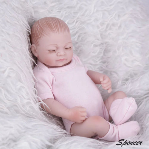 11" Lifelike Silicone Vinyl Newborn Baby Doll Q772210