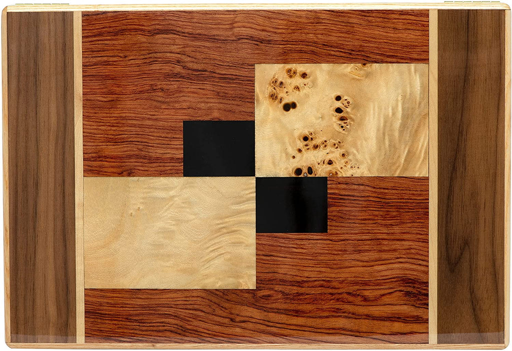 Desktop Cigar Humidor, High-Gloss Walnut A828431