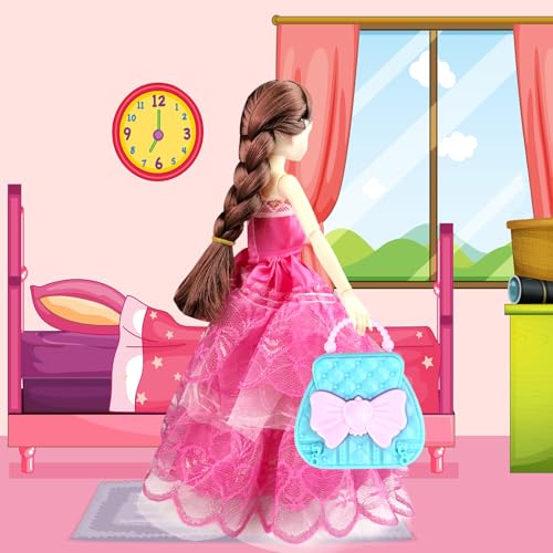 75PCS Doll Clothes and Accessories with Closet for 11.5 Inch Doll X3063