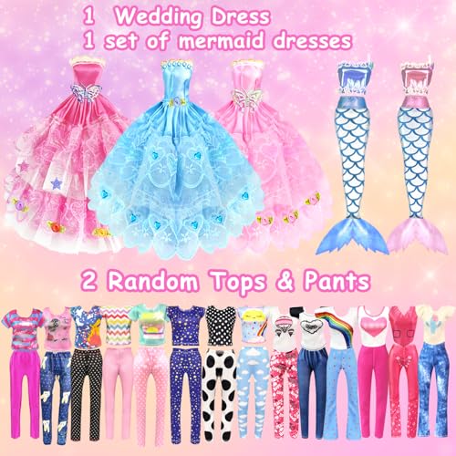 75PCS Doll Clothes and Accessories with Closet for 11.5 Inch Doll X3063
